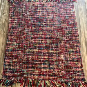 Bright Vibrant Multicolor Rainbow Color Throw Blanket 
50”x60”